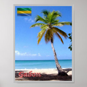Póster Gabón - Palmier