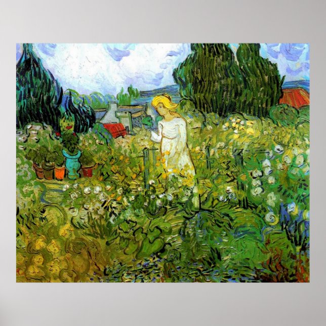 Póster Gacheta marquerita en el jardín, Vincent van Gogh (Frente)