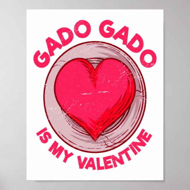 Póster Gado Gado Is My Valentine Indonesian Salad Vegetar (Frente)