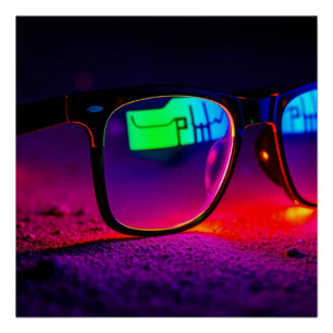 Póster Gafas Coloridas