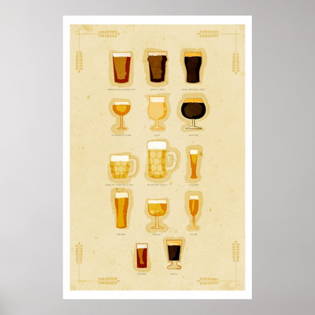Póster Gafas de cerveza (Frente)