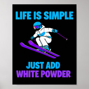 Póster Gafas de esquí de nieve en polvo Esquí Gafas de sn