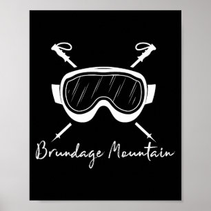 Póster gafas de esquí montaña Brundage idaho esquiador es
