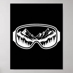 Póster Gafas de Montaña para Esquí Nieve Esquí Freestyle 