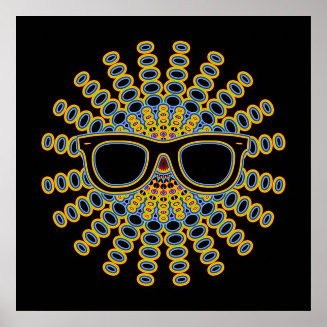 Póster Gafas de nerd soleadas + tu trasero. e ideas (Frente)