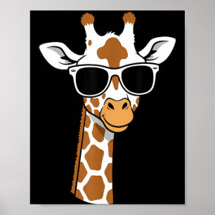 Póster Gafas de sol con cara de jirafa divertida para niñ