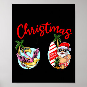 Póster Gafas de sol de Navidad en julio santa flamenco ve