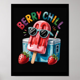 Póster Gafas de sol de paleta de Berry Chill Vibe de vera