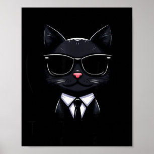 Póster Gafas de sol divertidas para gato en eclipse solar
