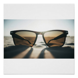 Póster Gafas de sol en arena