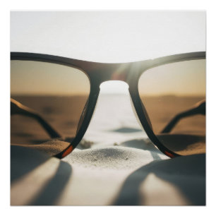 Póster Gafas de sol en la arena
