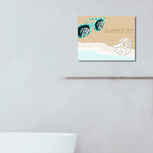 Póster Gafas de sol turquesas Caparazón en el baño de la