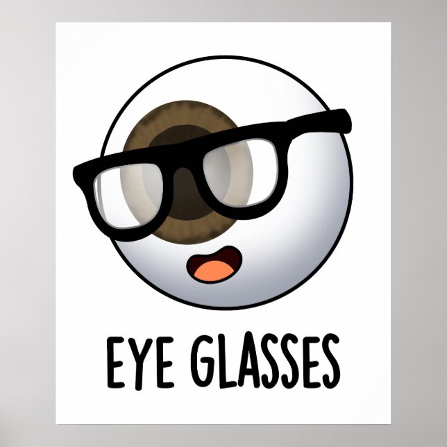 Póster Gafas divertidos chistes de globo ocular  (Frente)