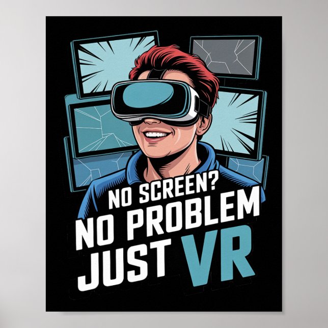 Póster Gafas Vr Para Jugadores Explorando La Realidad Aum (Frente)