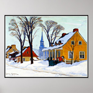 Póster Gagnon - Mañana de invierno, Baie-Saint Paul
