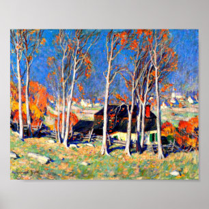 Póster Gagnon - Pueblo solitario en Saint Laurence