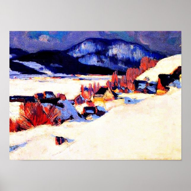 Póster Gagnon - Rang Saint-Laurent Baie-Saint-Paul (Frente)