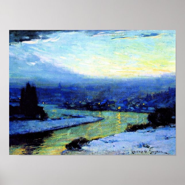 Póster Gagnon - Twilight, fine art painting (Frente)