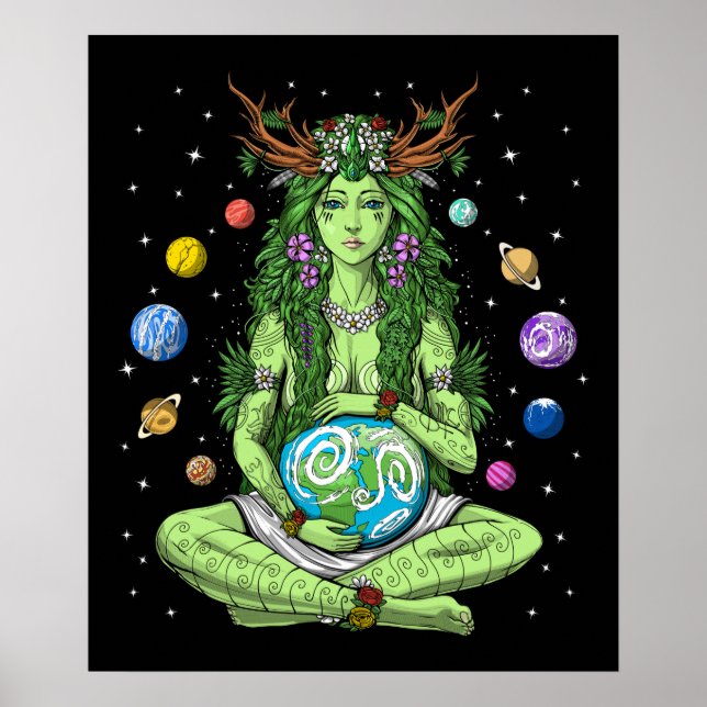 Póster Gaia Madre Diosa de la Tierra (Frente)