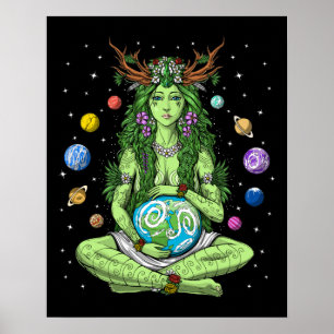 Póster Gaia Madre Diosa de la Tierra
