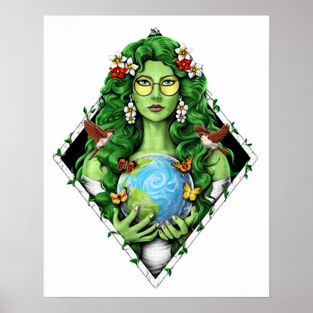 Póster Gaia Madre Diosa de la Tierra (Frente)
