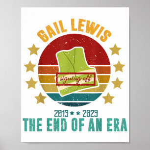 Póster Gail Lewis, Te Saludamos, El Fin De Una Era Signi