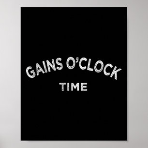 Póster Gain Oclock Funny Powerrising Bodybuilding