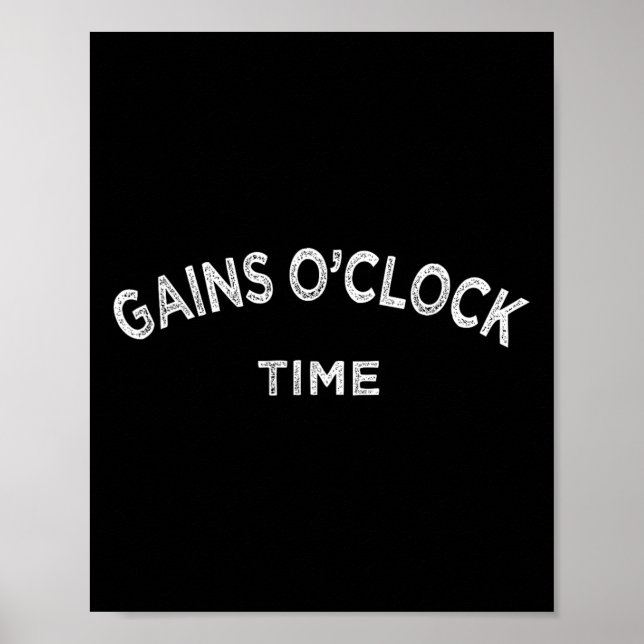 Póster Gain Oclock Funny Powerrising Bodybuilding (Frente)