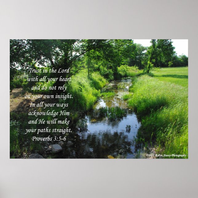 Póster Gainesville TX Proverbs 3:5-6 (Frente)
