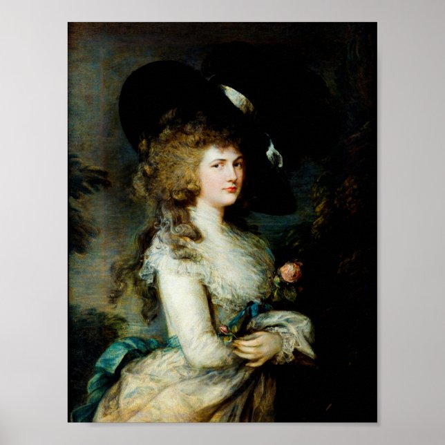 Póster Gainsborough: Retrato de Georgiana (Frente)