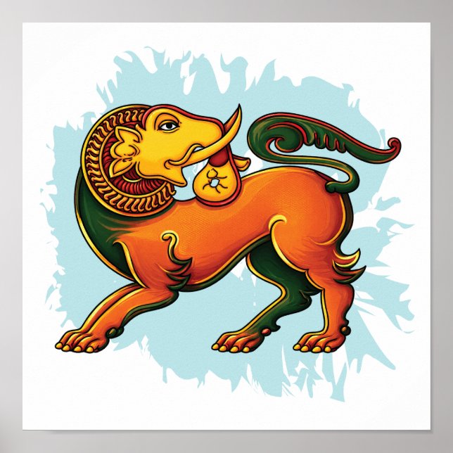 Póster Gajasinha – Mythical Guardian of Strength (Frente)