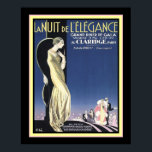 Póster Gala Art Deco Paris "Night of Elegance" 16x20<br><div class="desc">LaNuit de L'elegance anuncio de gala Art Decó de los años 20</div>