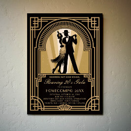 Póster Gala de escuela de turismo casero Art Déco de los 