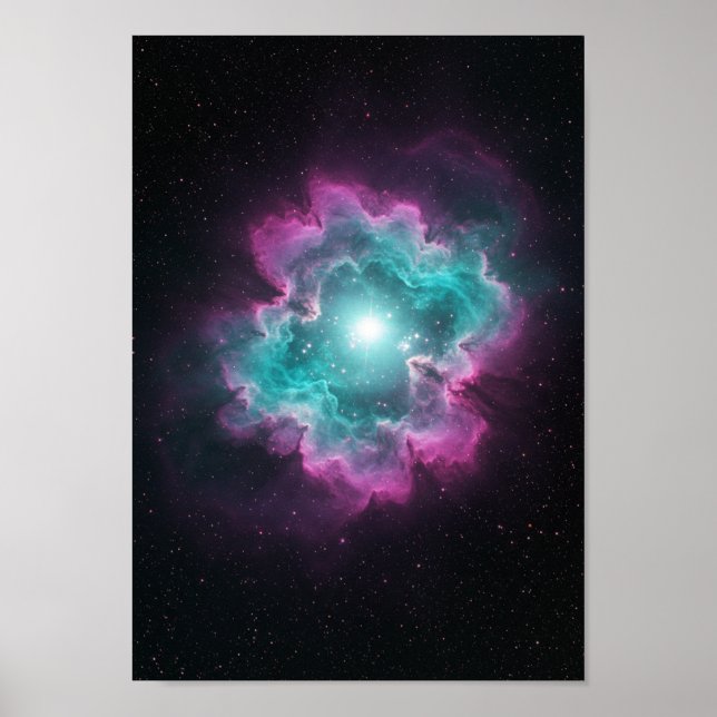 Póster Galactic Nebula Space Print (Frente)