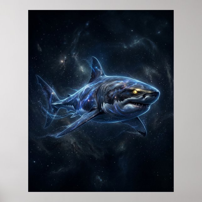 Póster Galactic Shark Star Abyss (Frente)