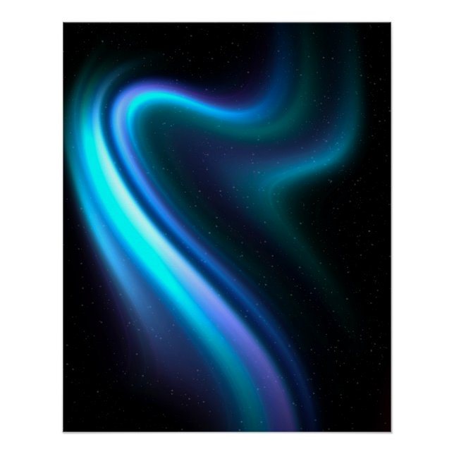 Poster galáctico Aurora Polaris Glossy (Anverso)