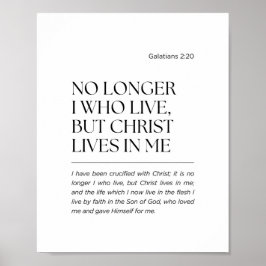 Póster Gálatas 2:20 Cristo vive en mí