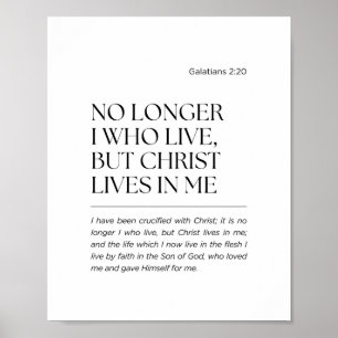 Póster Gálatas 2:20 Cristo vive en mí