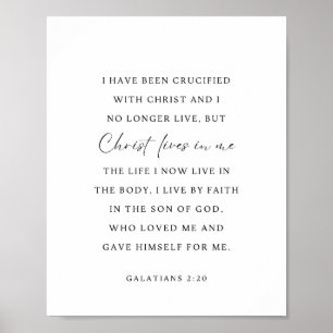 Póster Gálatas 2:20 Cristo vive en mí