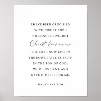 Póster Gálatas 2:20 Cristo vive en mí