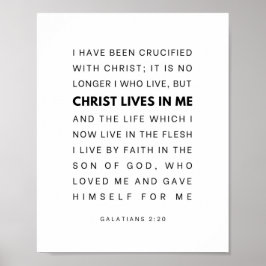Póster Gálatas 2:20 Cristo vive en mí