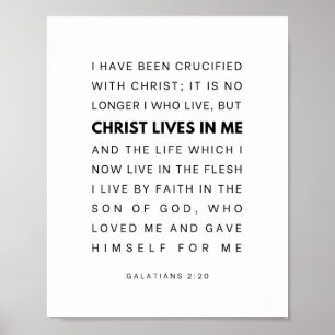 Póster Gálatas 2:20 Cristo vive en mí