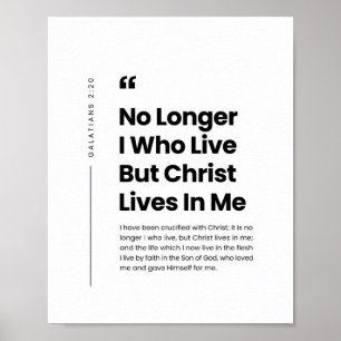 Póster Gálatas 2:20 Cristo vive en mí