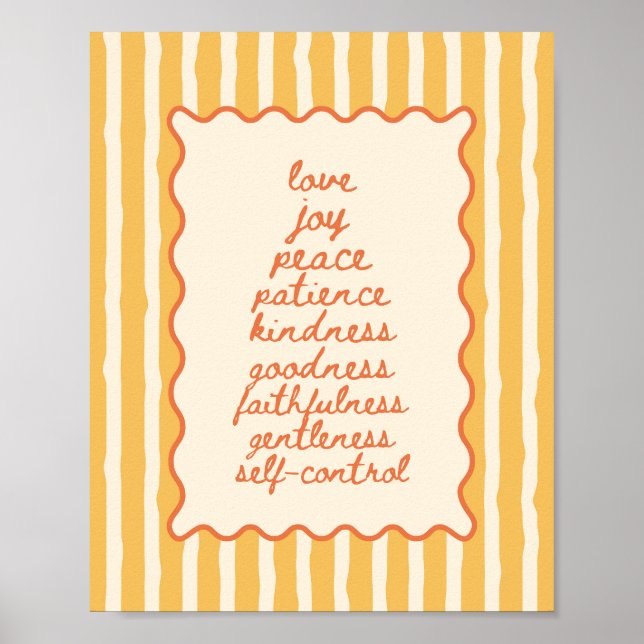 Póster Gálatas 5:22-23 Fruto del Espíritu (Frente)