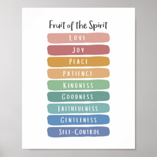 Póster Gálatas 5:22-23 Fruto del Espíritu