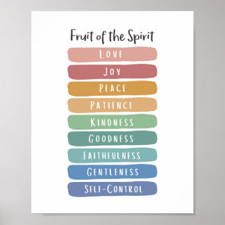 Póster Gálatas 5:22-23 Fruto del Espíritu