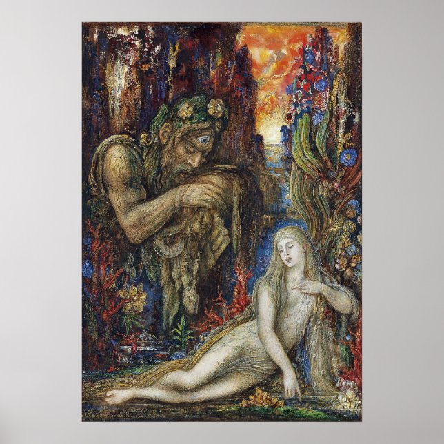 Póster Galatea Gustave Moreau Watercolor (Frente)