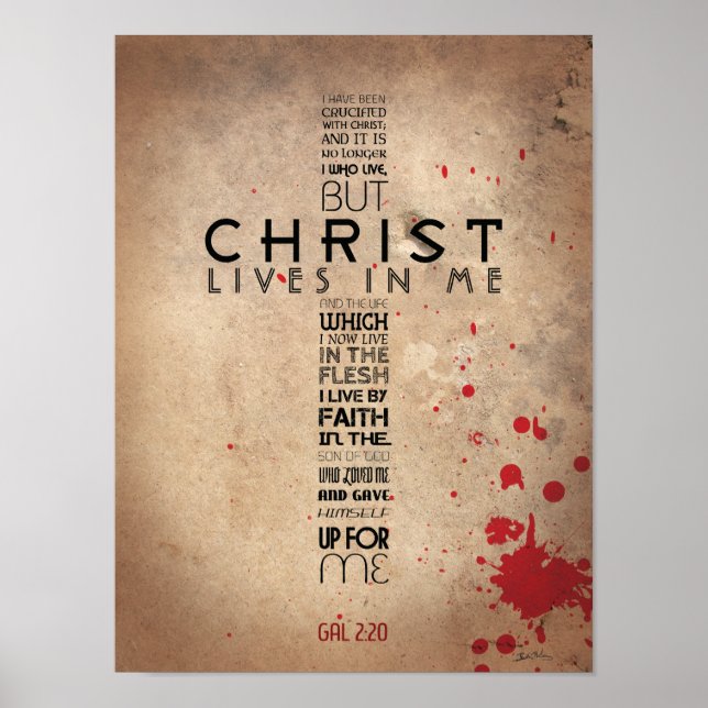 Póster Galatianos 2:20 (Frente)