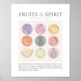 Póster Galatianos 5:22-23 Fruta del Espíritu