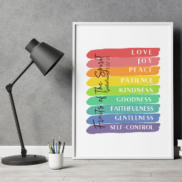 Póster Galatianos 5:22-23 Fruta del Espíritu